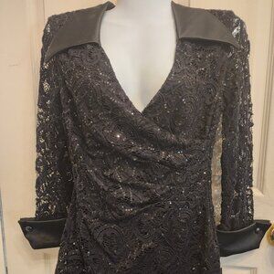 Womens black new blouse with spangles